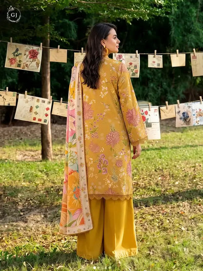 GULL-E-SARD 3-Piece Unstitched Digital Printed Linen Suit | Fall-Winter Collection