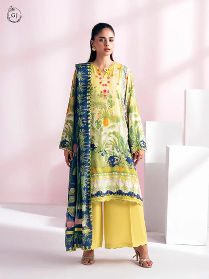 CHHERRY POP 3-Piece Unstitched Digital Printed Linen Suit | Fall-Winter Collection
