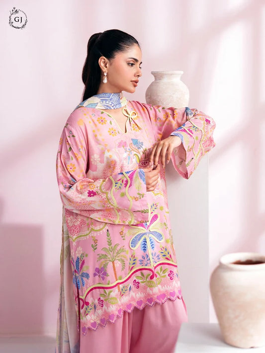 CHHERRY POP 3-Piece Unstitched Digital Printed Linen Suit | Fall-Winter Collection