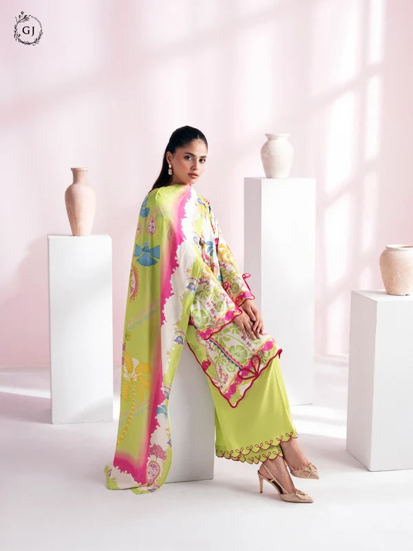 CHHERRY POP 3-Piece Unstitched Digital Printed Linen Suit | Fall-Winter Collection