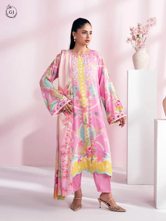 CHHERRY POP 3-Piece Unstitched Digital Printed Linen Suit | Fall-Winter Collection