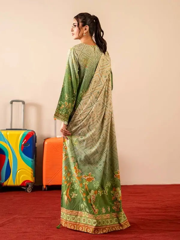 GEET 3-Piece Unstitched Digital Printed Linen Suit for Women