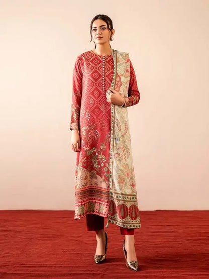 GEET 3-Piece Unstitched Digital Printed Linen Suit for Women