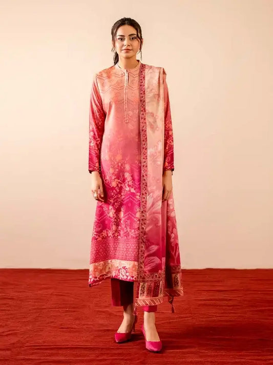 GEET 3-Piece Unstitched Digital Printed Linen Suit for Women