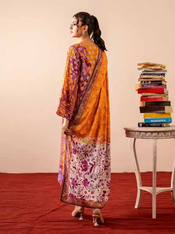 GEET 3-Piece Unstitched Digital Printed Linen Suit for Women