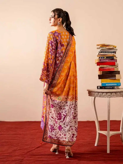 GEET 3-Piece Unstitched Digital Printed Linen Suit for Women