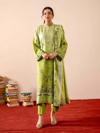 GEET 3-Piece Unstitched Digital Printed Linen Suit for Women