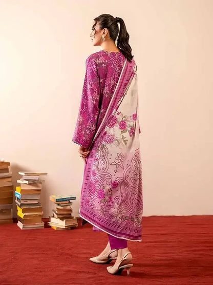 GEET 3-Piece Unstitched Digital Printed Linen Suit for Women