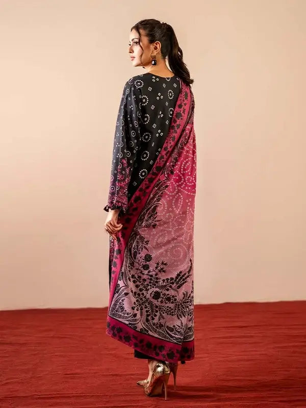 GEET 3-Piece Unstitched Digital Printed Linen Suit for Women