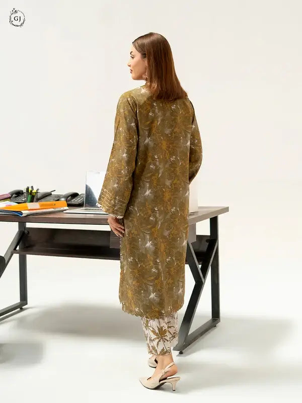 2 Piece Unstitched Fancy Linen Suit for Women – Printed Shirt & Trouser