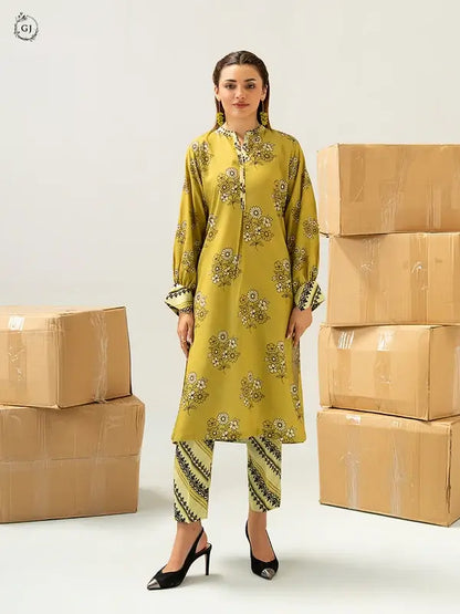 2 Piece Unstitched Fancy Linen Suit for Women – Printed Shirt & Trouser