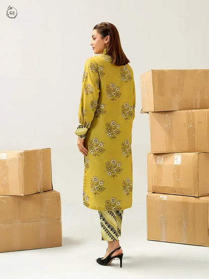 2 Piece Unstitched Fancy Linen Suit for Women – Printed Shirt & Trouser