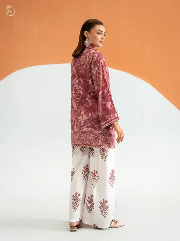 2 Piece Unstitched Bana Dora Linen Suit for Women – Printed Shirt & Trouser