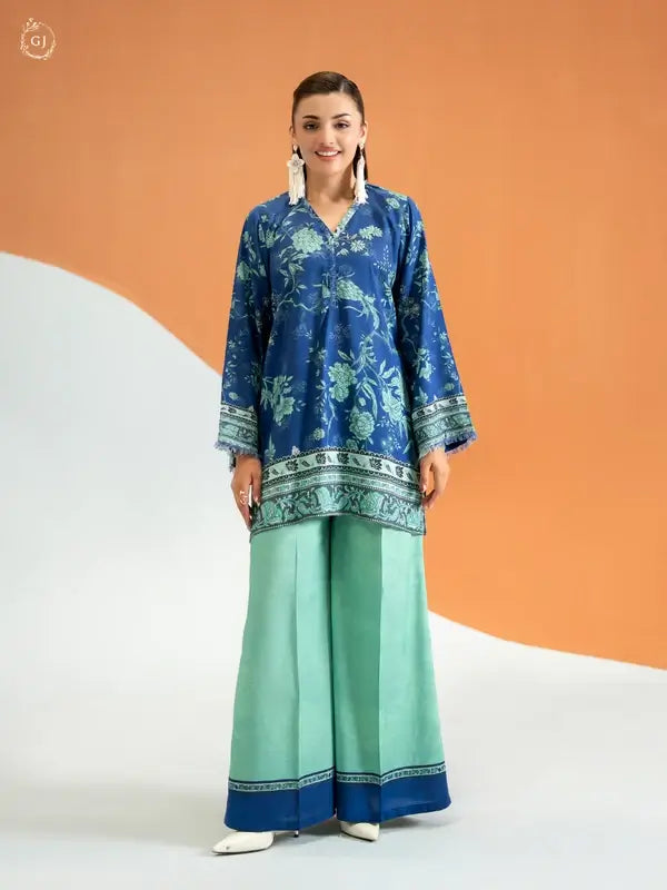 2 Piece Unstitched Bana Dora Linen Suit for Women – Printed Shirt & Trouser