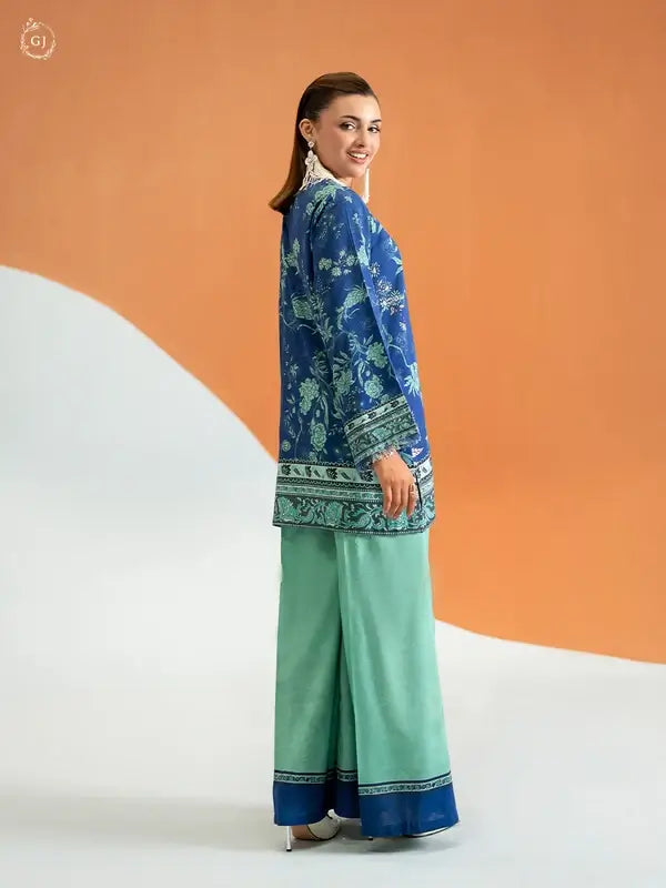 2 Piece Unstitched Bana Dora Linen Suit for Women – Printed Shirt & Trouser