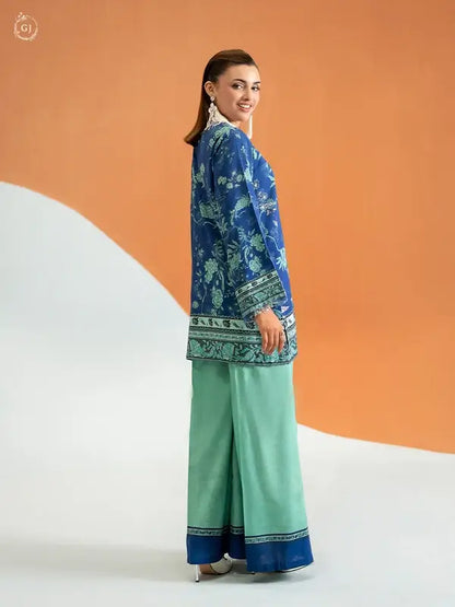 2 Piece Unstitched Bana Dora Linen Suit for Women – Printed Shirt & Trouser