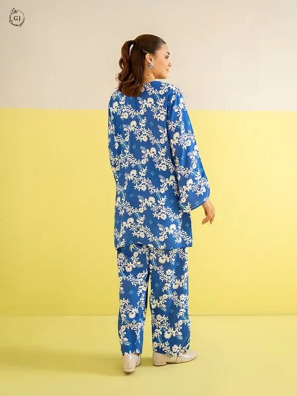 2 Piece Unstitched Bana Dora Linen Suit for Women – Printed Shirt & Trouser