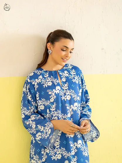 2 Piece Unstitched Bana Dora Linen Suit for Women – Printed Shirt & Trouser