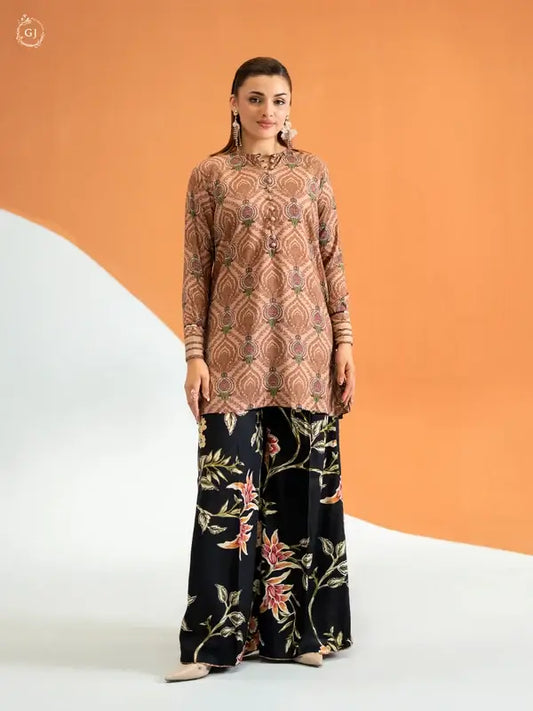 2 Piece Unstitched Bana Dora Linen Suit for Women – Printed Shirt & Trouser