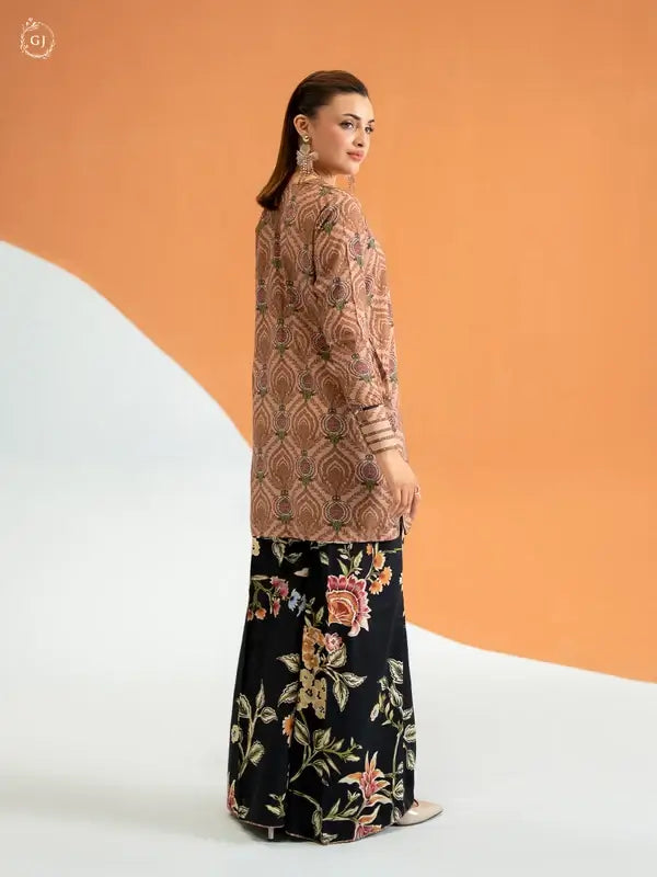 2 Piece Unstitched Bana Dora Linen Suit for Women – Printed Shirt & Trouser
