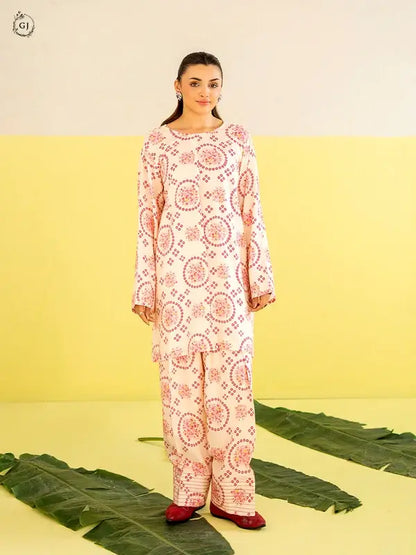 2 Piece Unstitched Bana Dora Linen Suit for Women – Printed Shirt & Trouser
