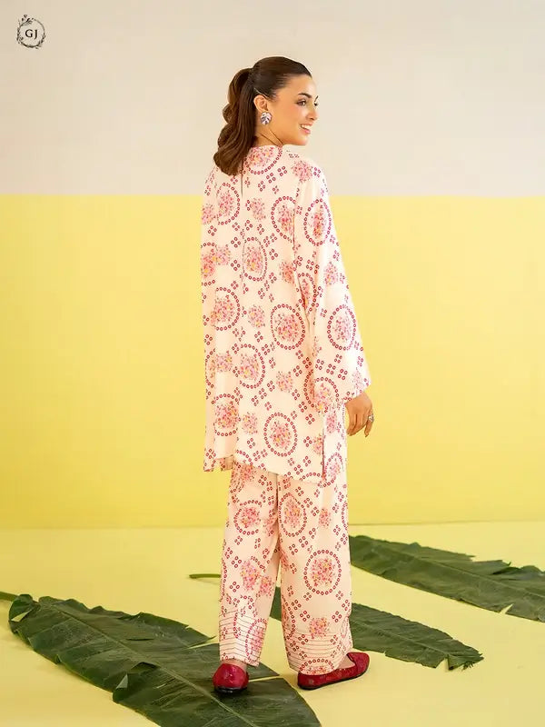 2 Piece Unstitched Bana Dora Linen Suit for Women – Printed Shirt & Trouser