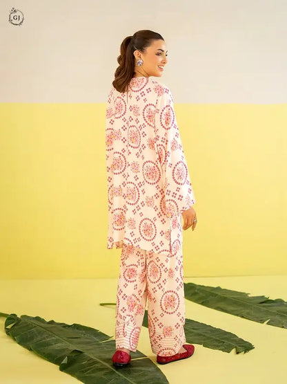 2 Piece Unstitched Bana Dora Linen Suit for Women – Printed Shirt & Trouser