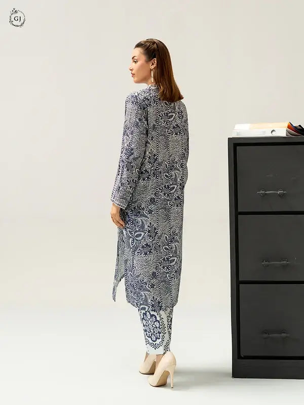 2 Piece Unstitched Fancy Linen Suit for Women – Printed Shirt & Trouser