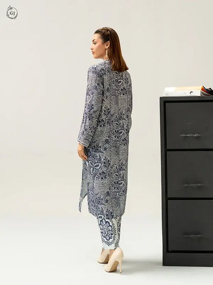 2 Piece Unstitched Fancy Linen Suit for Women – Printed Shirt & Trouser