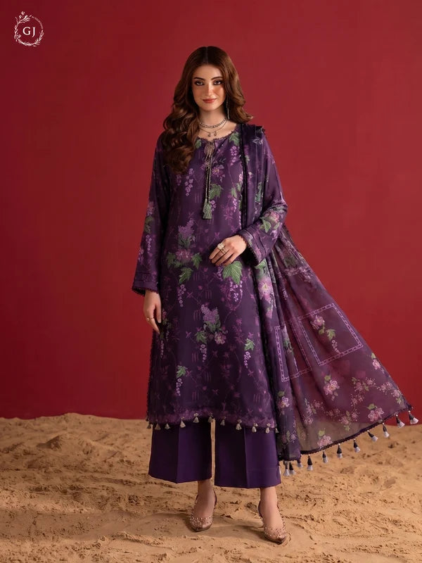 POPINN 3-Piece Unstitched Digital Printed Linen Suit | Fall-Winter Collection