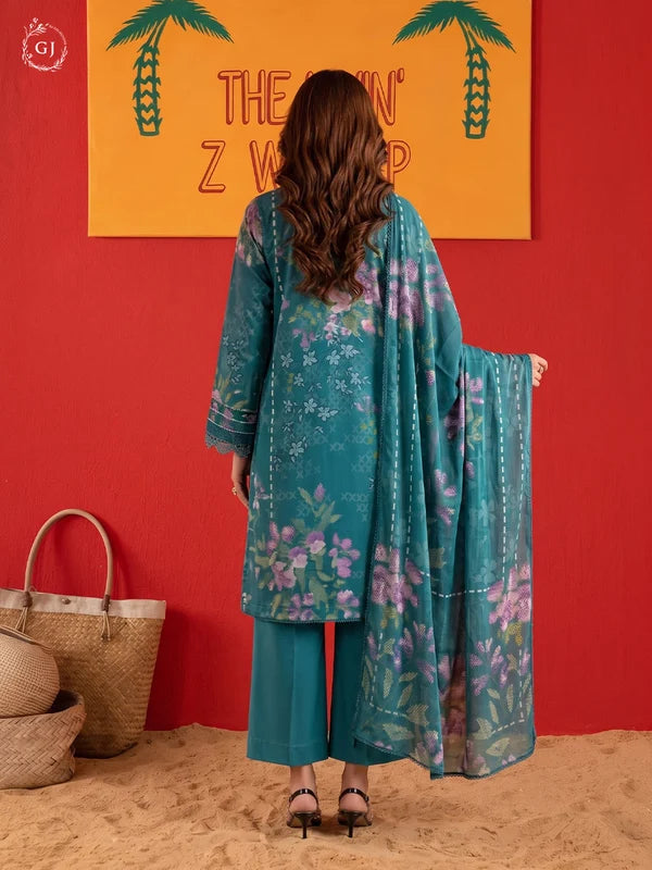 POPINN 3-Piece Unstitched Digital Printed Linen Suit | Fall-Winter Collection