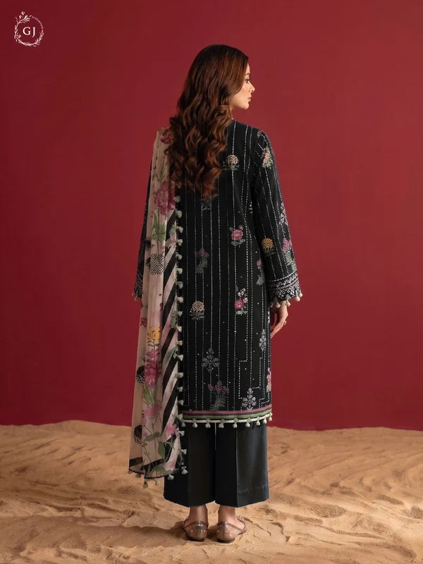 POPINN 3-Piece Unstitched Digital Printed Linen Suit | Fall-Winter Collection