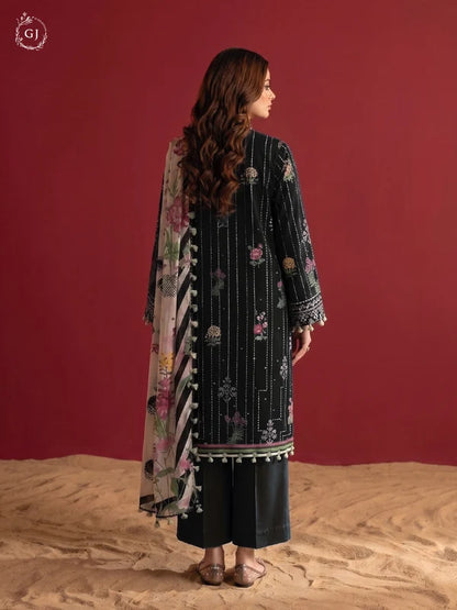 POPINN 3-Piece Unstitched Digital Printed Linen Suit | Fall-Winter Collection