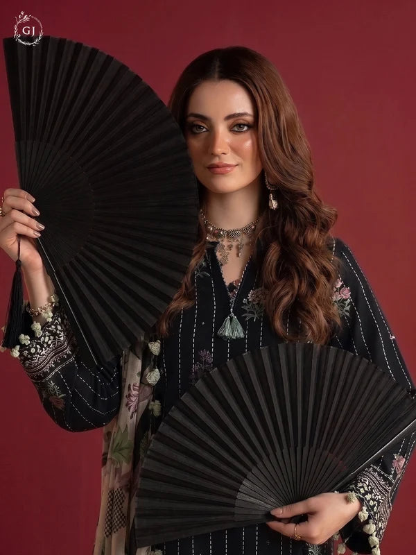 POPINN 3-Piece Unstitched Digital Printed Linen Suit | Fall-Winter Collection