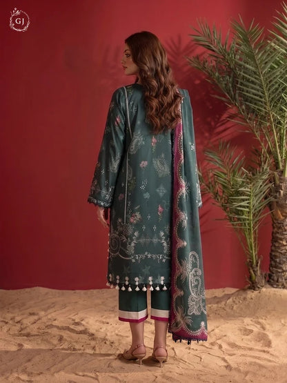 POPINN 3-Piece Unstitched Digital Printed Linen Suit | Fall-Winter Collection