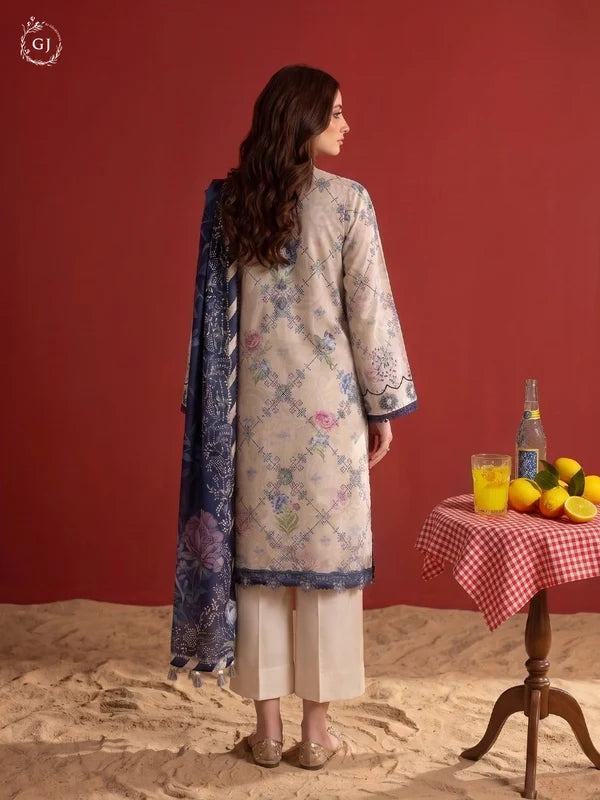 POPINN 3-Piece Unstitched Digital Printed Linen Suit | Fall-Winter Collection