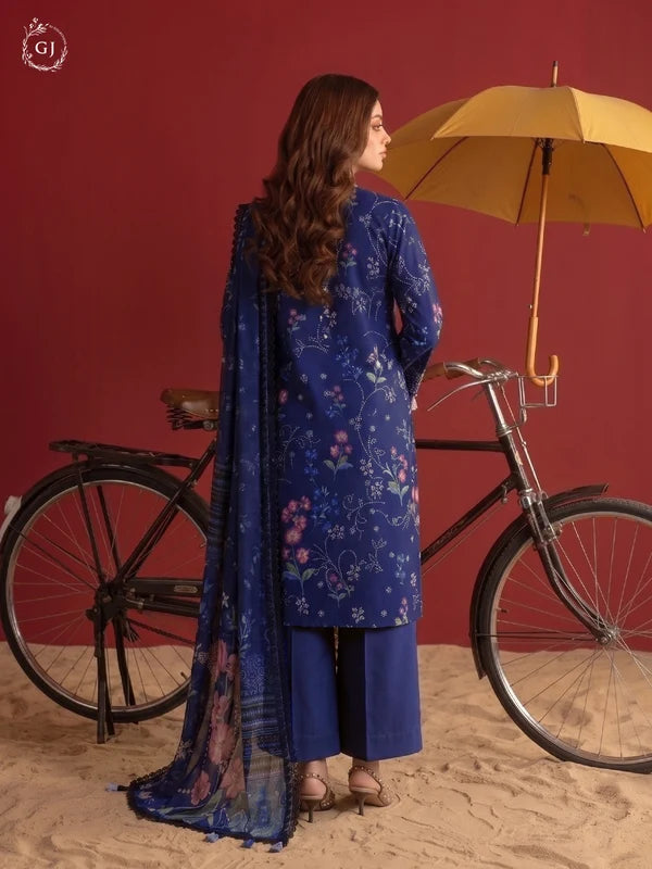 POPINN 3-Piece Unstitched Digital Printed Linen Suit | Fall-Winter Collection