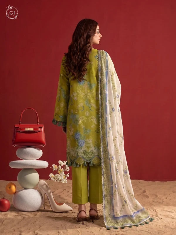 POPINN 3-Piece Unstitched Digital Printed Linen Suit | Fall-Winter Collection