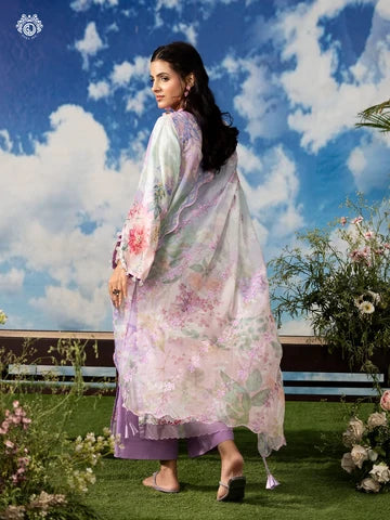 Premium Rang Pasand 3-Piece Unstitched Embroidered Lawn Suit