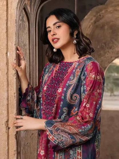 SIAN 2-Piece Unstitched Digital Printed Fancy Linen Suit