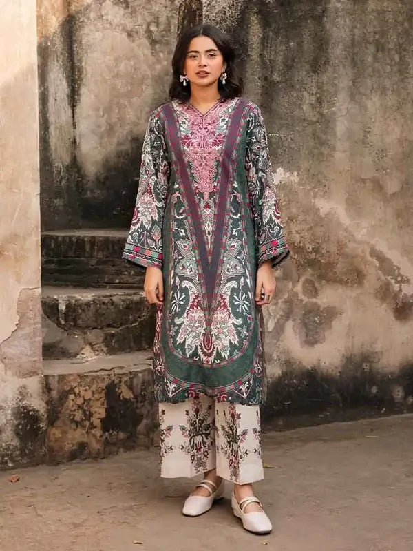SIAN 2-Piece Unstitched Digital Printed Fancy Linen Suit