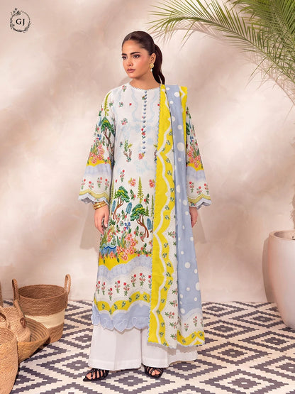 Soha 3-Piece Unstitched Digital Printed Lawn Suit